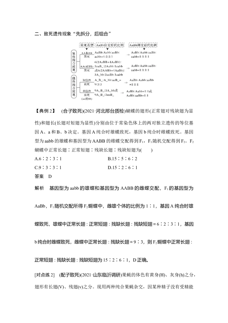 微专题11自由组合定律中的特殊比例及成因_通用版（老高考）复习资料_2023年复习资料_一轮复习_2023年高考生物一轮复习讲义+课件（全国版）_2023年高考生物一轮复习讲义（全国版）