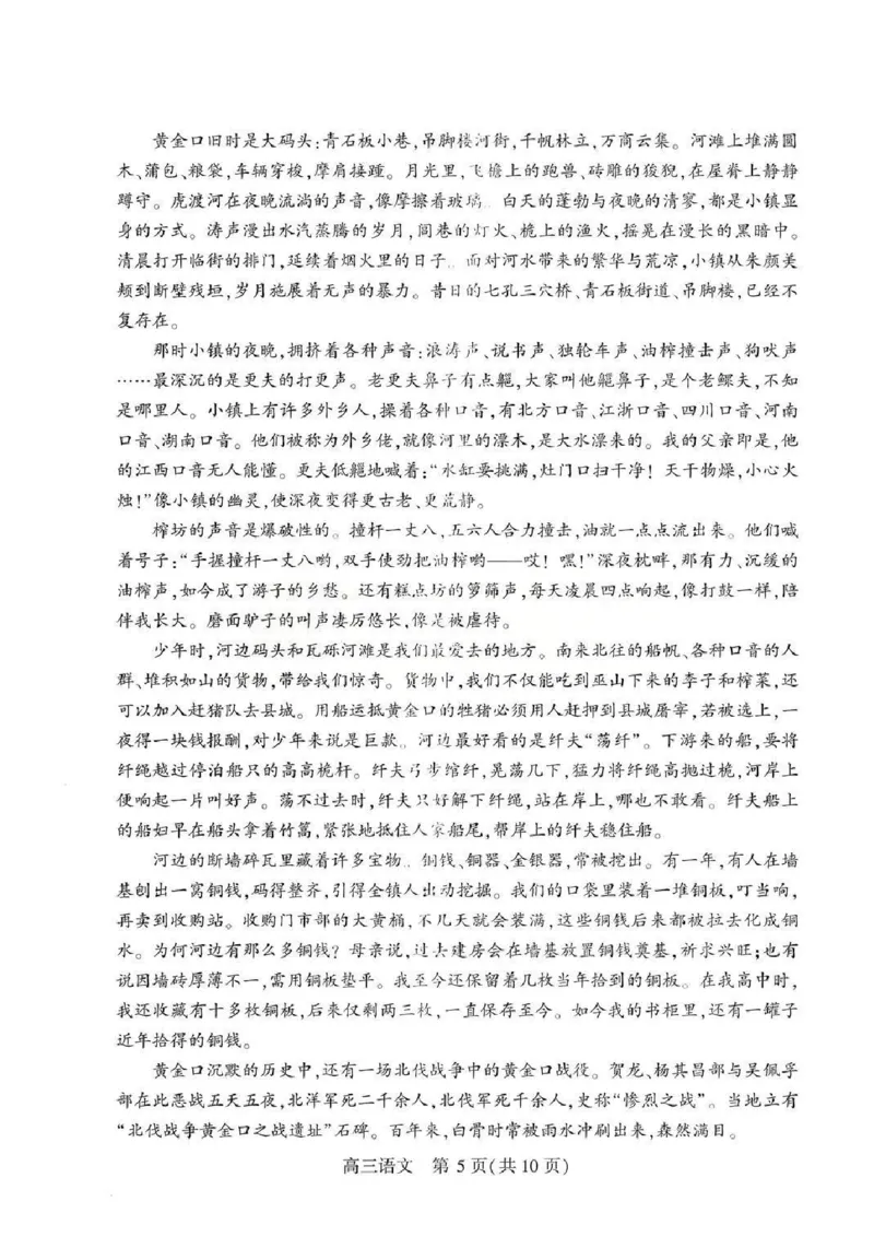 语文试题卷_2024-2026高三（6-6月题库）_2026年04月高三试卷_260430武汉市2026届高三年级四月供题（武汉四调）（全科）