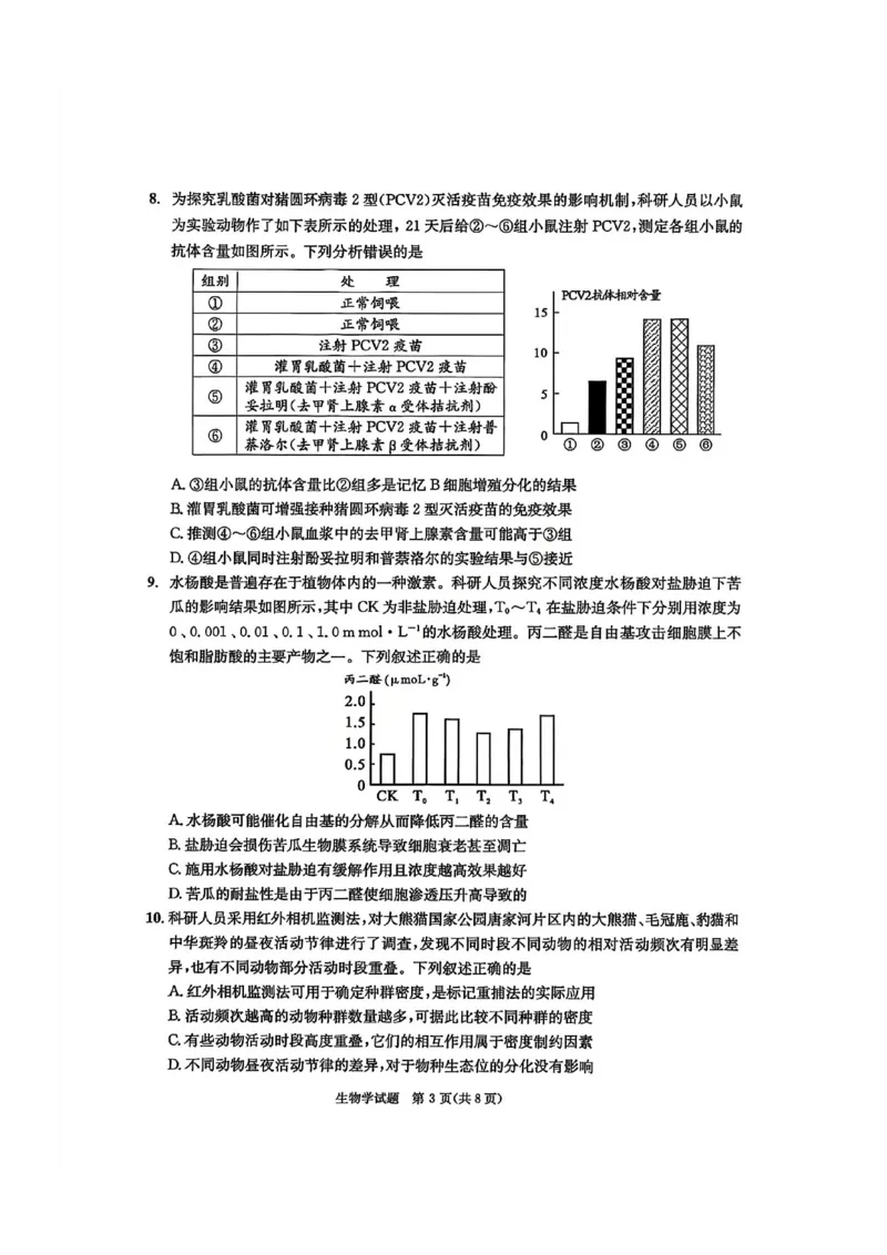 四川省成都市2023级高三第二次模拟测试生物_2024-2026高三（6-6月题库）_2026年03月高三试卷_260326四川省成都市2023级高三第二次模拟测试（全科）