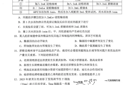 广东省梅州市2026届高三下学期一模生物试题（含答案）_2024-2026高三（6-6月题库）_2026年03月高三试卷_2603062026届广东梅州市高三下学期一模（全科）