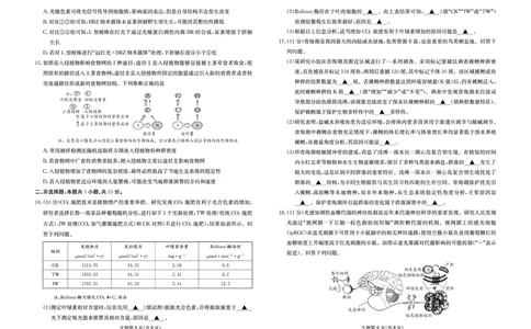 生物试卷-四川省大数据联盟2026届高三3月开学联考_2024-2026高三（6-6月题库）_2026年03月高三试卷_260311四川省大数据联盟2026届高三3月开学联考（全科）