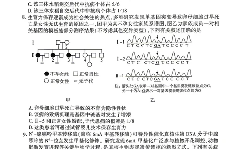 孝感市2026届高三年级第二次统一考试生物_2024-2026高三（6-6月题库）_2026年04月高三试卷_260427湖北省孝感市2026届高三年级第二次统一考试（孝感二模）（全科）
