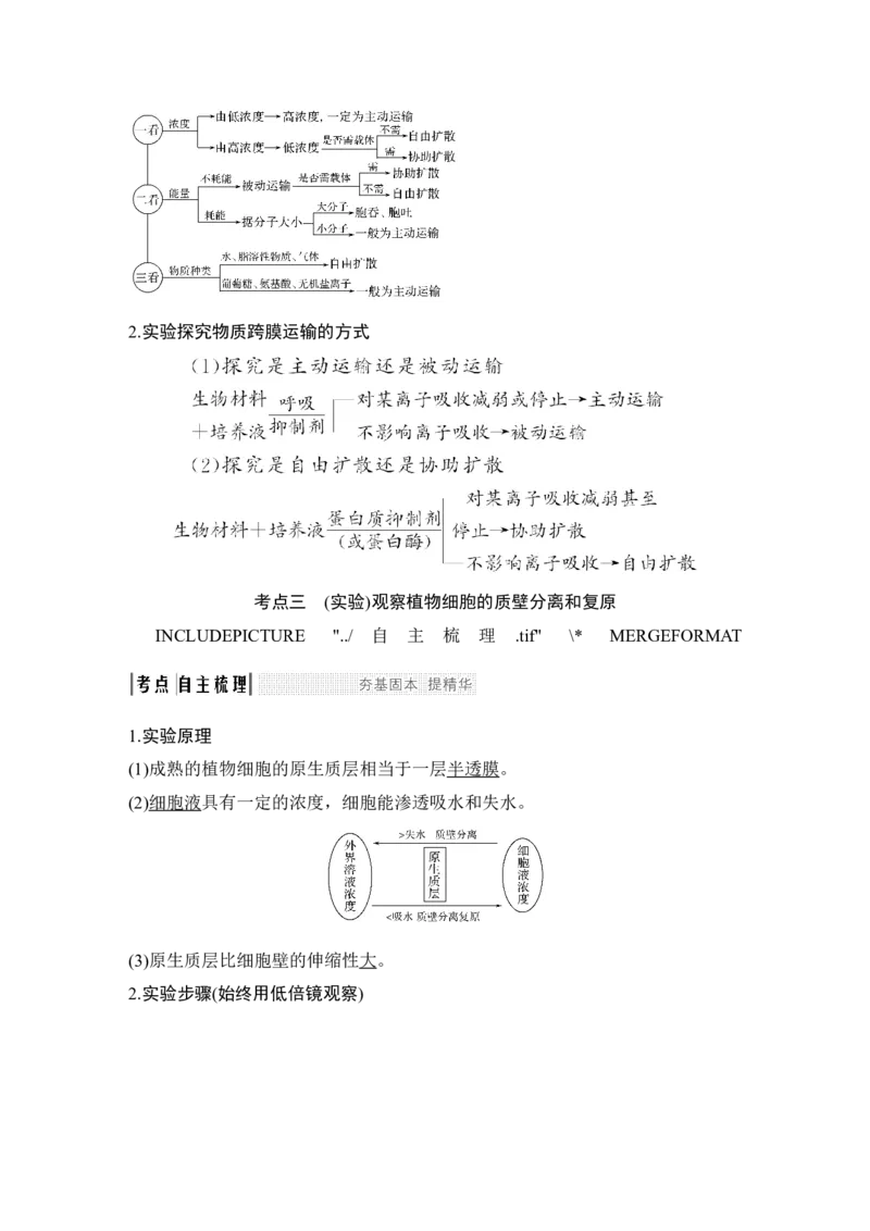 必修一第二单元第6讲_新高考复习资料_2022年新高考复习资料_2022年一轮复习最新版_1.2022年高考生物一轮复习全国通用版_2022年新高考生物一轮复习讲义（最新版）_赠送word习题库