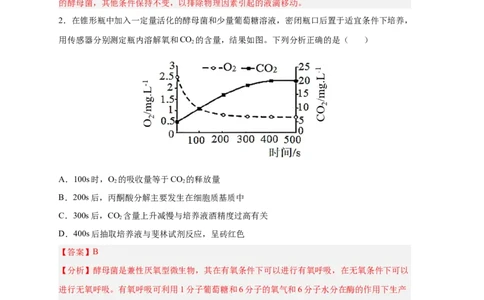 易错点07细胞呼吸的场所、过程及方式-备战2023年高考生物考试易错题（新教材新高考）（解析版）_新高考复习资料_2023年新高考复习资料_专项复习