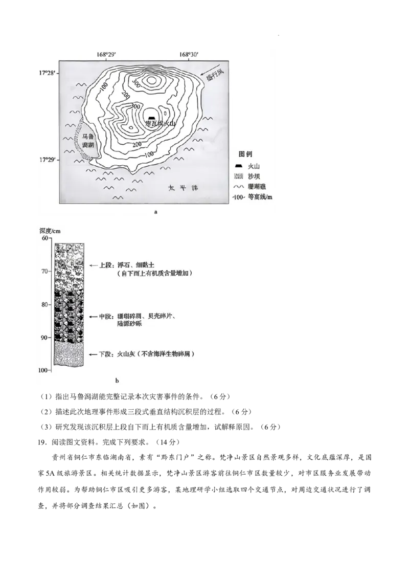 试卷2026届广东省茂名市高三年级下学期第二次综合测试地理试卷_2024-2026高三（6-6月题库）_2026年04月高三试卷_260419广东省茂名市2026年高三年级第二次综合测试（全科）