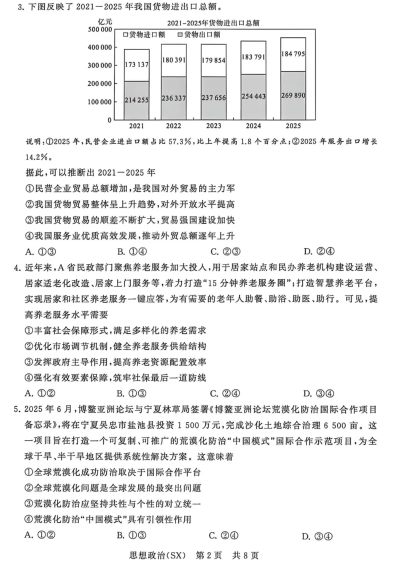 政治-山西版八省T8联考2026届高三年级四月阶段练习_2024-2026高三（6-6月题库）_2026年04月高三试卷_2604092026届八省八校T8联考高三下学期4月联合测评