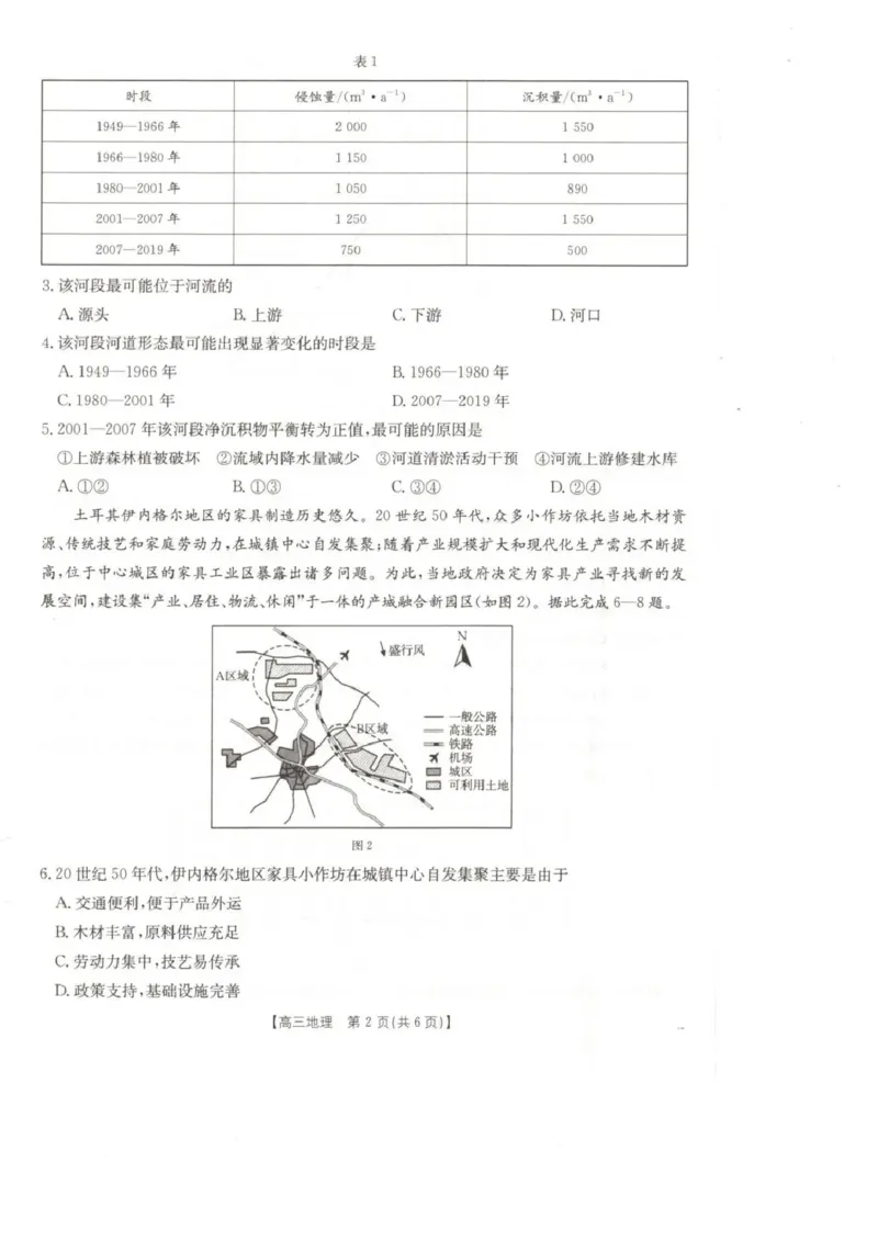 甘肃省2026届高三下学期4月联考地理_2024-2026高三（6-6月题库）_2026年04月高三试卷_260423金太阳&middot;甘肃省2026届高三下学期4月联考（全科）