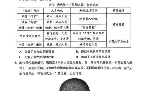 红河州、文山州2026届高中毕业生第二次复习统一检测历史+答案_2024-2026高三（6-6月题库）_2026年02月高三试卷_260203云南省红河州、文山州2026届高中毕业生第二次复习统一检测（全科）