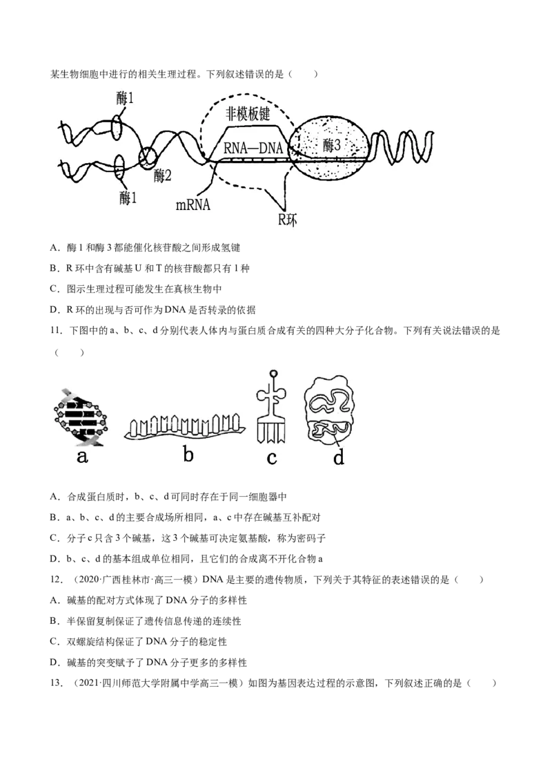 押新课标全国卷第2题-备战2021年高考生物临考题号押题（新课标卷）（原卷版）_新高考复习资料_2021年新高考资料_备战2021年高考生物临考题号押题（新课标卷）