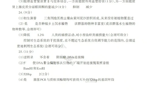 生物答案_2024-2026高三（6-6月题库）_2026年04月高三试卷_260418山东省泰安市2026年高三二模考试（全科）_山东省泰安市2026年高三二模考试生物试题