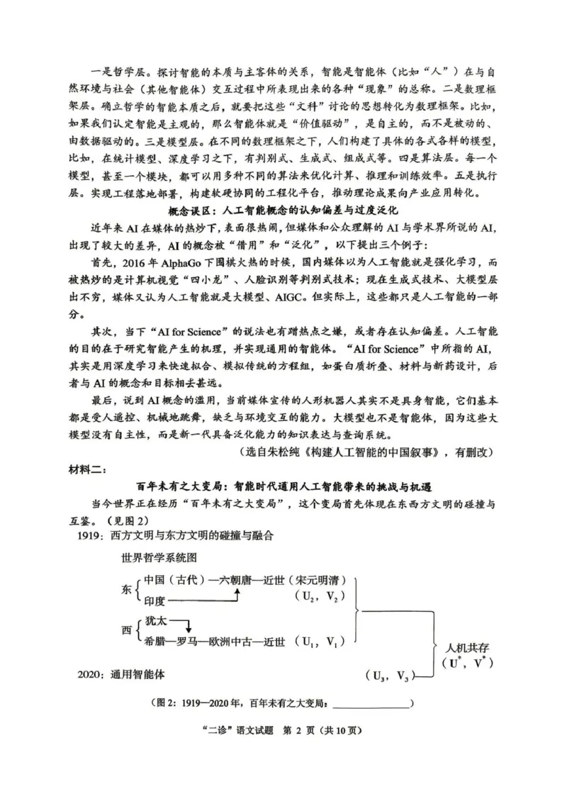 达州市普通高中2026届第二次诊断测试语文_2024-2026高三（6-6月题库）_2026年04月高三试卷_260420四川省达州市普通高中2026届第二次诊断测试（达州二诊）（全科）