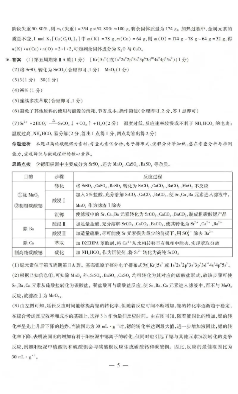 山西省晋中市2026年3月高三年级调研测试化学答案_2024-2026高三（6-6月题库）_2026年03月高三试卷_260313山西省晋中市2026年3月高三年级调研测试（晋中二模）（全科）