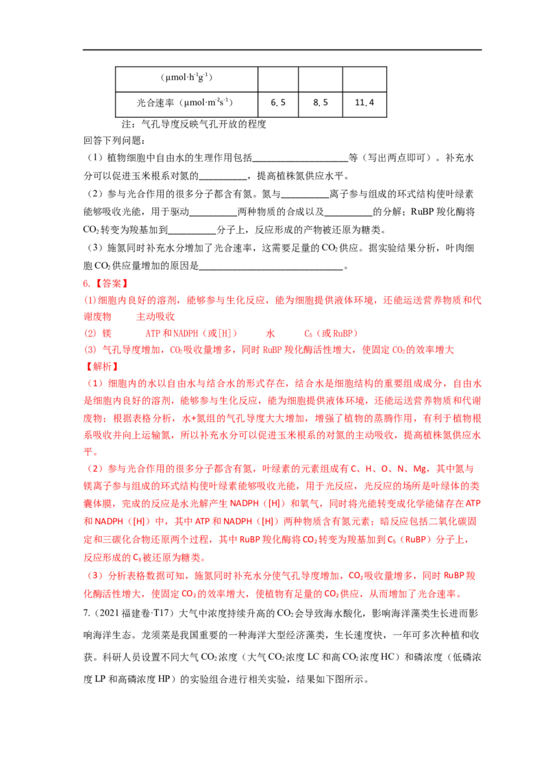 易错点09关于光合作用和呼吸作用实验分析-备战2023年高考生物考试易错题（全国通用）（解析版）_通用版（老高考）复习资料_2023年复习资料_专项复习