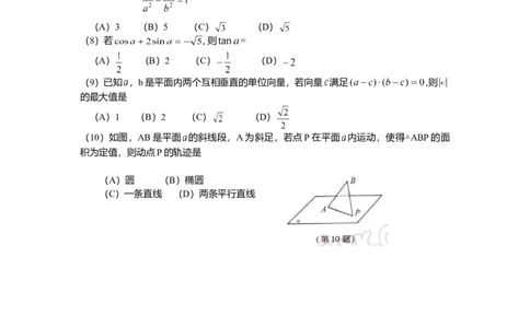 2008年浙江高考数学理（原卷版）_高考知识库_全国高考历年真题_❤️浙江省高考真题备考2026_2.浙江数学高考2008-2025.6