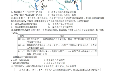 安徽省合肥市一六八中学2026届高三3月份规范训练历史_2024-2026高三（6-6月题库）_2026年03月高三试卷_260317安徽省合肥市一六八中学2026届高三3月份规范训练（全科）