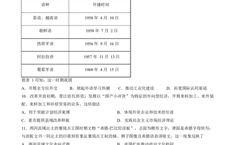 试卷2026届福建三明市高三下学期适应性练习历史试题_2024-2026高三（6-6月题库）_2026年03月高三试卷_260315福建省泉州市2026届高中毕业班模拟考试（一）（全科）