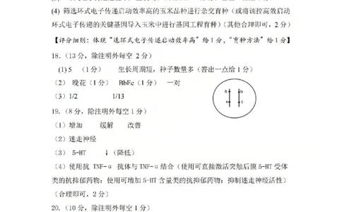 吕梁市2025-2026学年高三第二次模拟调研测试生物答案_2024-2026高三（6-6月题库）_2026年04月高三试卷_260405山西省吕梁市2025-2026学年高三第二次模拟调研测试（全科）