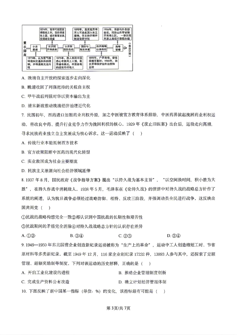 历史2026届辽宁省实验中学高三下学期4月高考模拟考试_2024-2026高三（6-6月题库）_2026年04月高三试卷_2604292026届辽宁省实验中学高三下学期4月高考模拟（全科）