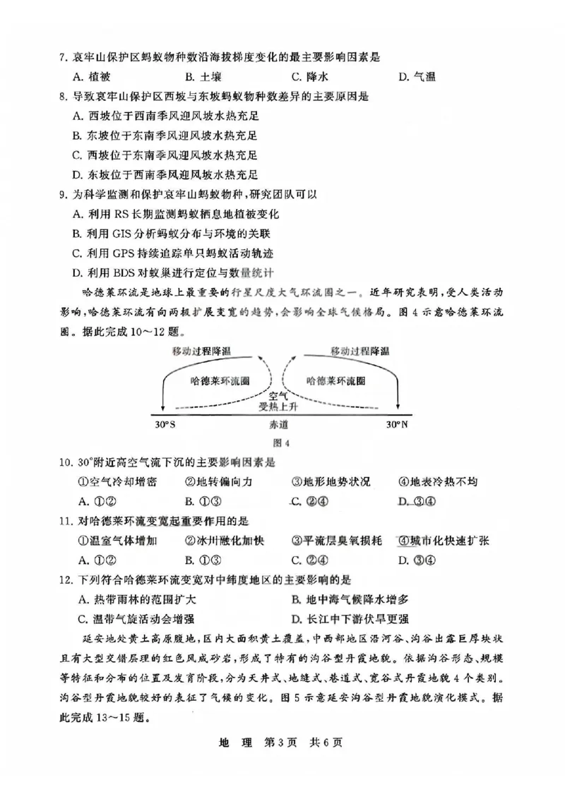T8联考2026届高三4月阶段练习（湖北版）地理+答案_2024-2026高三（6-6月题库）_2026年04月高三试卷_2604112026届八省八校T8联考高三下学期4月联合测评（全科）