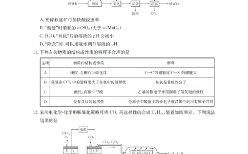四川省2026届高三下学期3月联考（26-157C）化学_2024-2026高三（6-6月题库）_2026年03月高三试卷_260320四川省2026届高三下学期3月联考（26-157C）（全科）