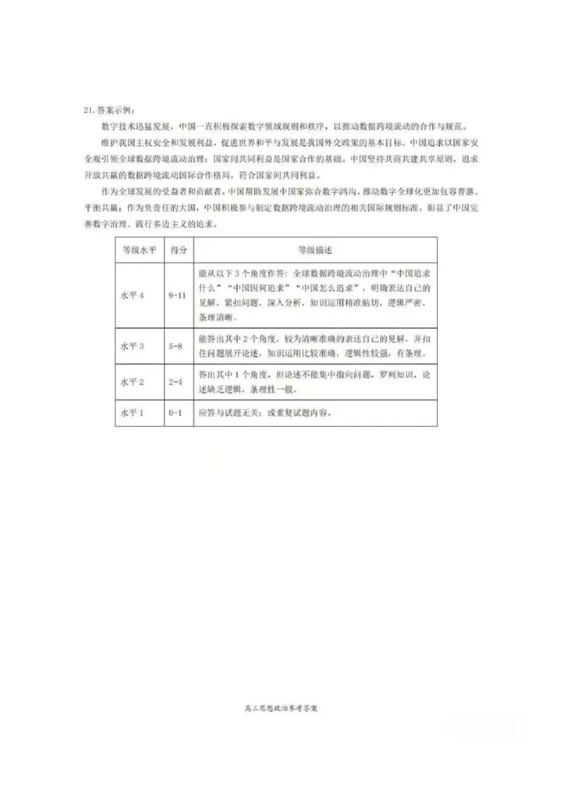 政治答案_2024-2026高三（6-6月题库）_2026年03月高三试卷_2603272026届江苏省南京市、盐城市高三一模_2026届江苏省南京市、盐城市高三一模政治卷（含答案）
