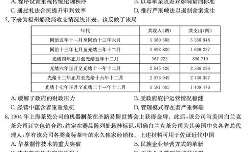 湖南师大附中2026届高三月考试卷（七）历史_2024-2026高三（6-6月题库）_2026年03月高三试卷_260301湖南师大附中2026届高三2月月考试卷（七）_湖南师大附中2026届高三2月月考试卷（七）历史