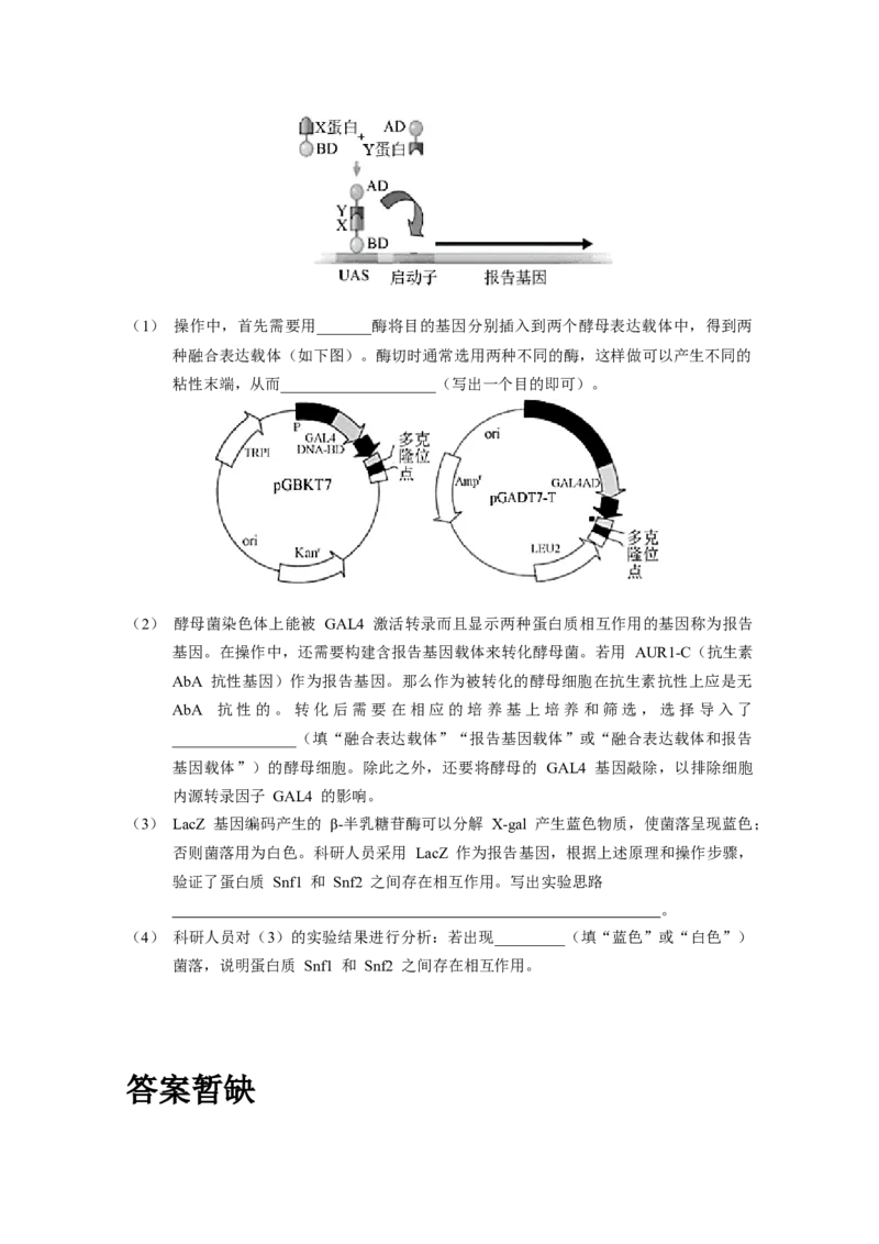 广东省广州市执信中学2022-2023学年高三上学期第二次月考生物试题_生物高考模拟题_新高考_2023年