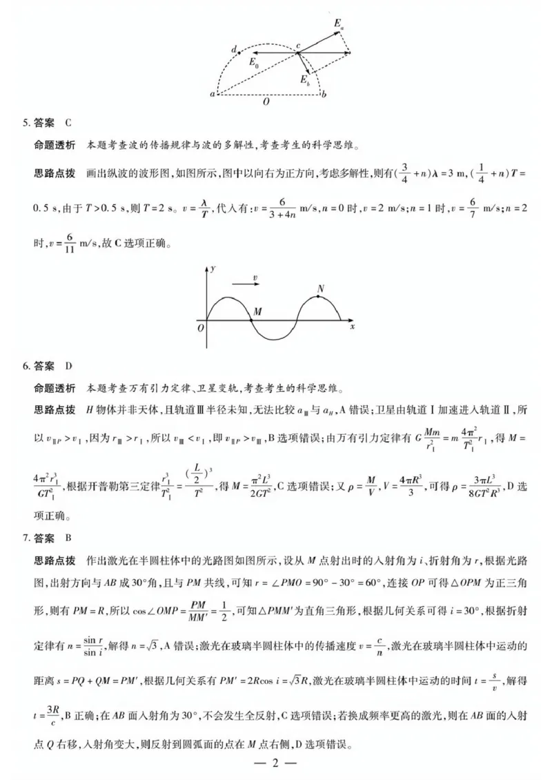物理详细答案_2024-2026高三（6-6月题库）_2026年03月高三试卷_2603222026届湖南省天一湖南湘一名校联盟高三下学期二模（全科）_2026届湖南省湖南湘一名校联盟高三下学期二模物理