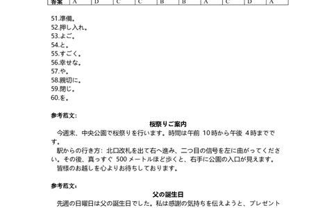 26届4月湛江高三二模&middot;日语答案_2024-2026高三（6-6月题库）_2026年04月高三试卷_260411广东省湛江市2026年普通高考测试（二）（全科）_日语