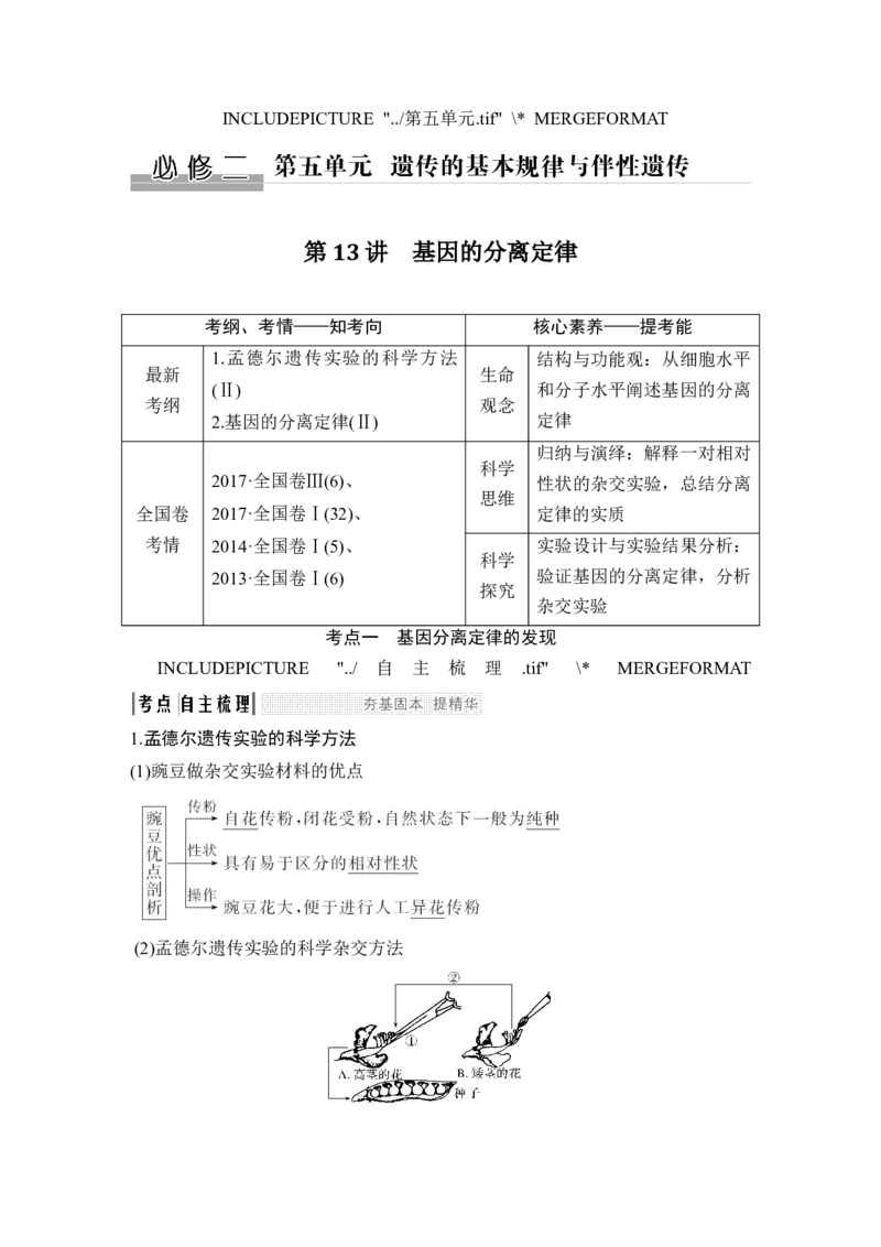 必修二第五单元第13讲_新高考复习资料_2022年新高考复习资料_2022年一轮复习最新版_1.2022年高考生物一轮复习全国通用版_2022年新高考生物一轮复习讲义（最新版）_赠送word习题库