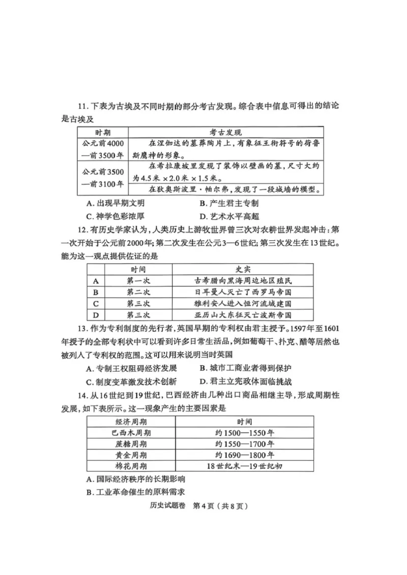 历史2026郑州高三二模试题及答案_2024-2026高三（6-6月题库）_2026年04月高三试卷_260423河南省郑州市2026年高中毕业年级第二次质量预测（全科）