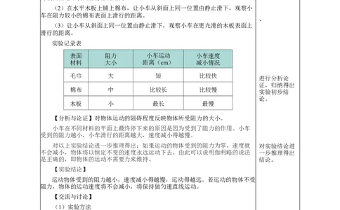 8.1牛顿第一定律（教学设计）-八年级物理下册同步备课系列（人教版）_初物_2024人教版初中物理八九年级上下册课件教案PPT试题电子版资料_八年级下册教案_第八单元