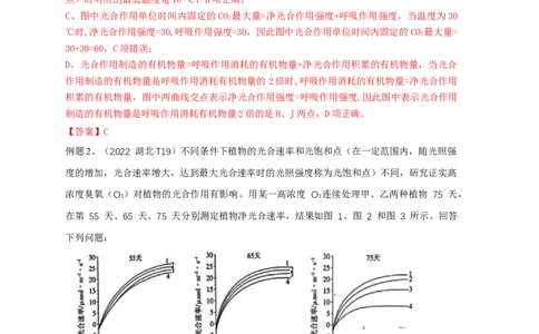 易错点08关于光合作用和呼吸作用图像分析-备战2023年高考生物考试易错题（全国通用）（解析版）_通用版（老高考）复习资料_2023年复习资料_专项复习