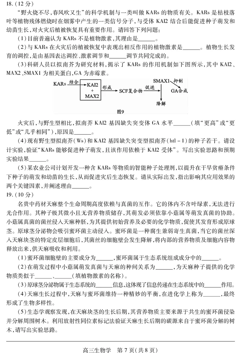 乐山市高中2023级第二次调查研究考试生物_2024-2026高三（6-6月题库）_2026年04月高三试卷_260420四川省乐山市高中2023级第二次调查研究考试（乐山二调）（全科）
