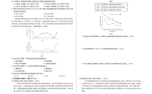 合肥市第六中学等学校2026届高三4月16&mdash;17日联考地理_2024-2026高三（6-6月题库）_2026年04月高三试卷_260420安徽省合肥市第六中学等学校2026届高三4月16&mdash;17日联考（全科）