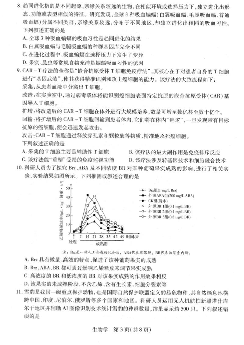 生物试卷-2026山西多校高三大联考4.23-24（含答案）_2024-2026高三（6-6月题库）_2026年04月高三试卷_260426山西、陕西ty大联考高三4月23-24联考（全科）