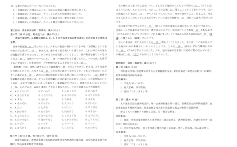 日语试题-26年太原高考二模_2024-2026高三（6-6月题库）_2026年04月高三试卷_260425山西省太原市2026年高三年级二模（太原二模）（全科）