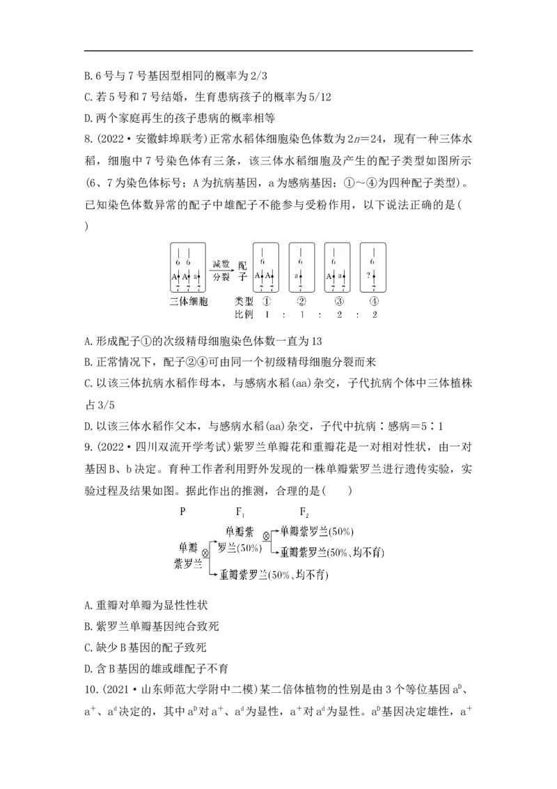 夯基提能练14基因的分离定律-备战2023高考生物一轮复习夯基提能练（全国通用）（原卷版）_通用版（老高考）复习资料_2023年复习资料_一轮复习
