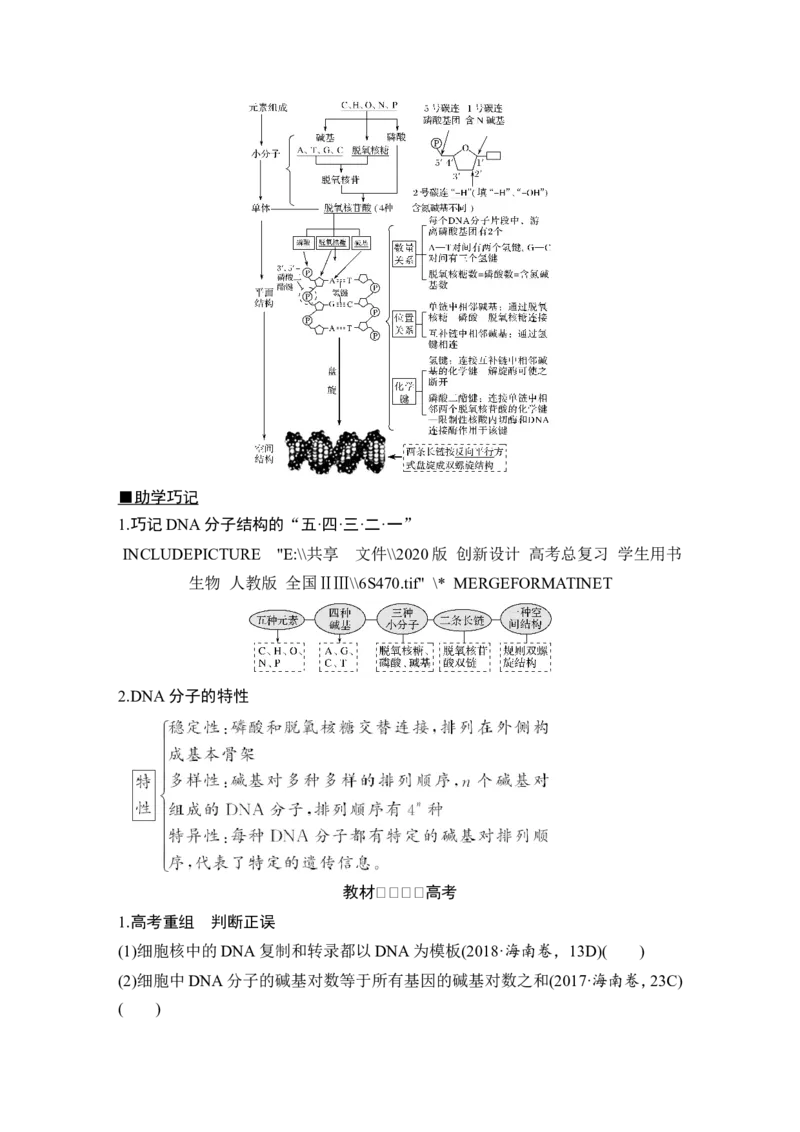 必修二第六单元第17讲_新高考复习资料_2022年新高考复习资料_2022年一轮复习最新版_1.2022年高考生物一轮复习全国通用版_2022年新高考生物一轮复习讲义（最新版）_赠送word习题库