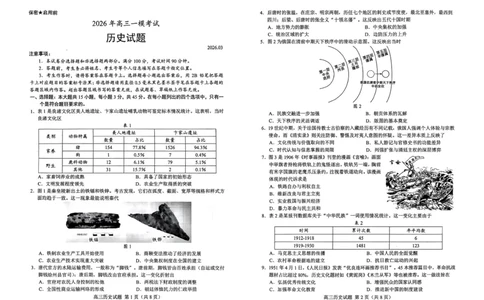 26菏泽一模-历史试题_2024-2026高三（6-6月题库）_2026年03月高三试卷_260310山东菏泽市2026届高三一模考试（全科）