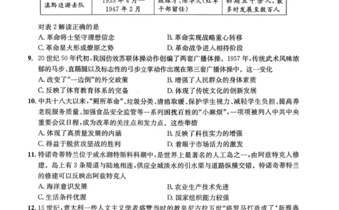 历史试题_2024-2026高三（6-6月题库）_2026年03月高三试卷_260326四川省成都市2023级高三第二次模拟测试（全科）_四川省成都市2023级高三第二次模拟测试历史