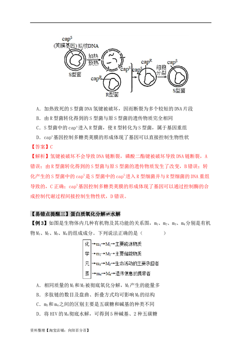 易错点02蛋白质和核酸的三个理解误区（解析版）_新高考复习资料_2024年新高考复习资料_❤专项复习资料_完备战2024年高考生物考试易错题（新高考专用）_教师版（含答案解析）