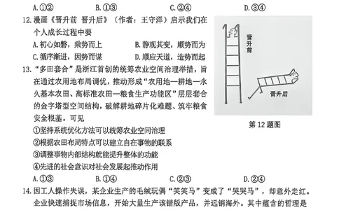 政治_2024-2026高三（6-6月题库）_2026年04月高三试卷_260417浙江省湖州、衢州、丽水2026年4月三地市高三教学质量检测（全科）