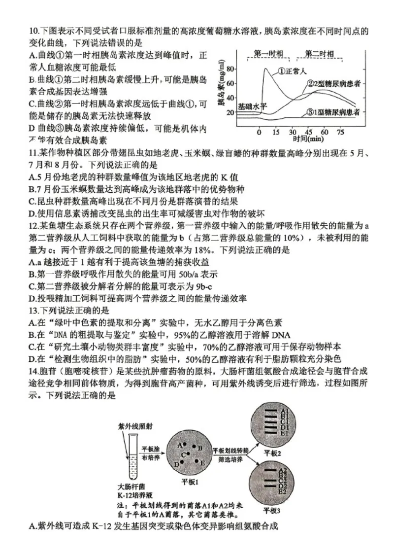 生物试题卷_2024-2026高三（6-6月题库）_2026年04月高三试卷_2604262026届山东省东营市二模考试（全科）_2026届山东省东营市二模考试生物试题（含答案）