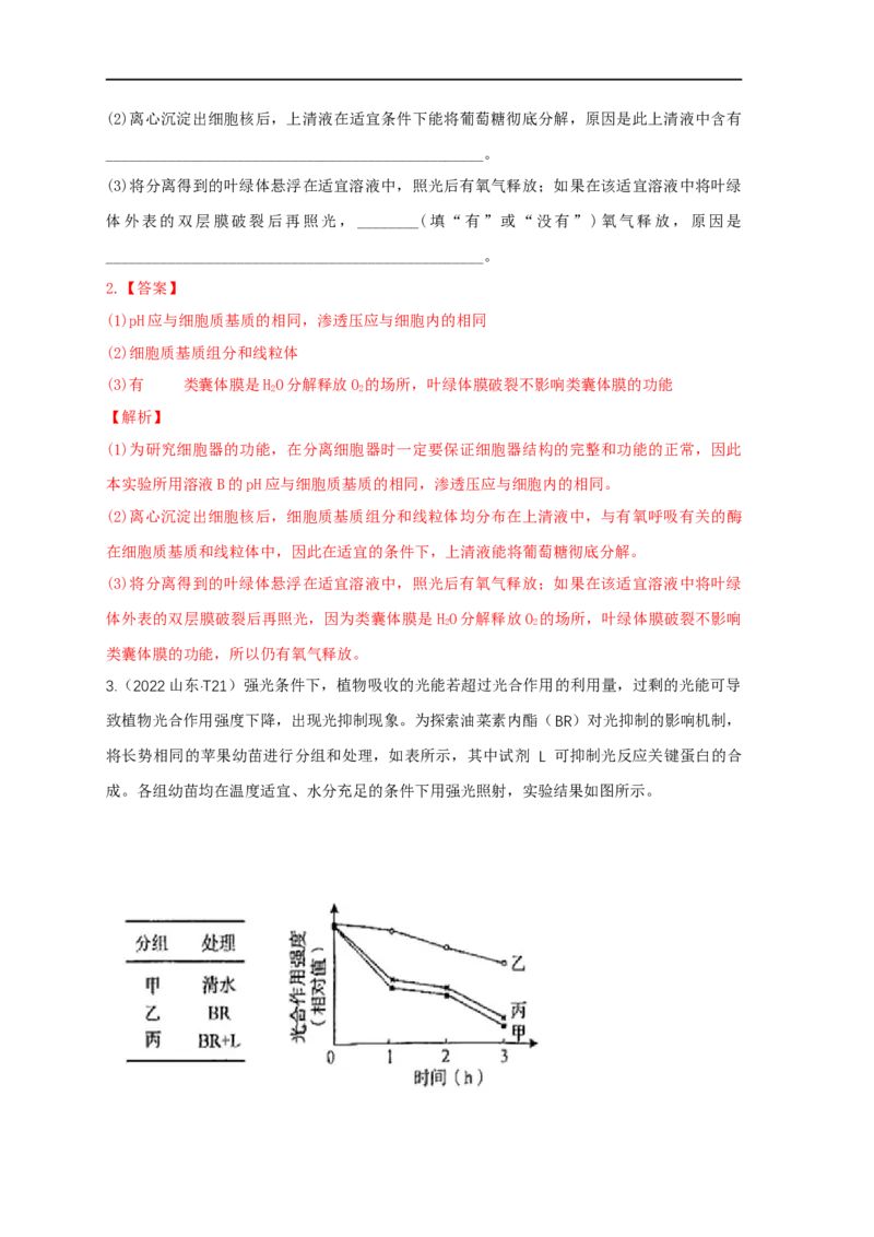 易错点07关于光合作用光反应和暗反应关系分析-备战2023年高考生物考试易错题（全国通用）（解析版）_通用版（老高考）复习资料_2023年复习资料_专项复习