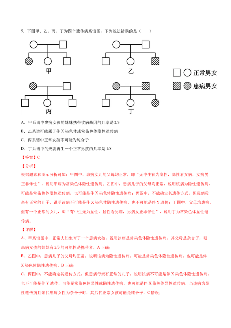 押新课标全国卷第6题-备战2021年高考生物临考题号押题（新课标卷）（解析版）_新高考复习资料_2021年新高考资料_备战2021年高考生物临考题号押题（新课标卷）