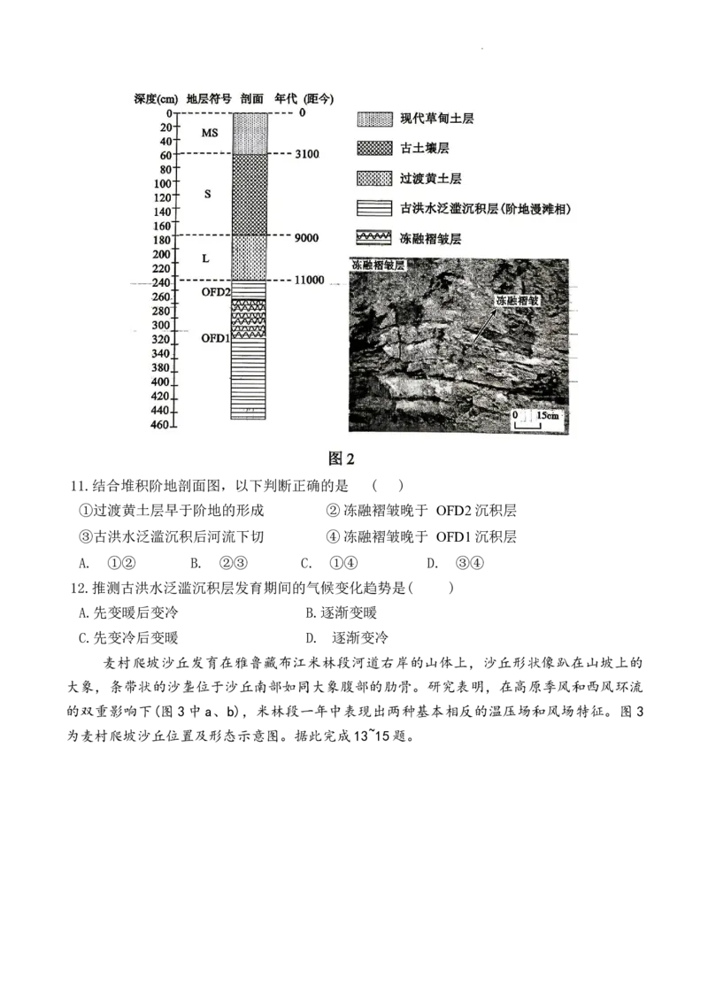 地理试题卷_2024-2026高三（6-6月题库）_2026年04月高三试卷_2604262026届山东省东营市二模考试（全科）_2026届山东省东营市二模考试地理试题（含答案）