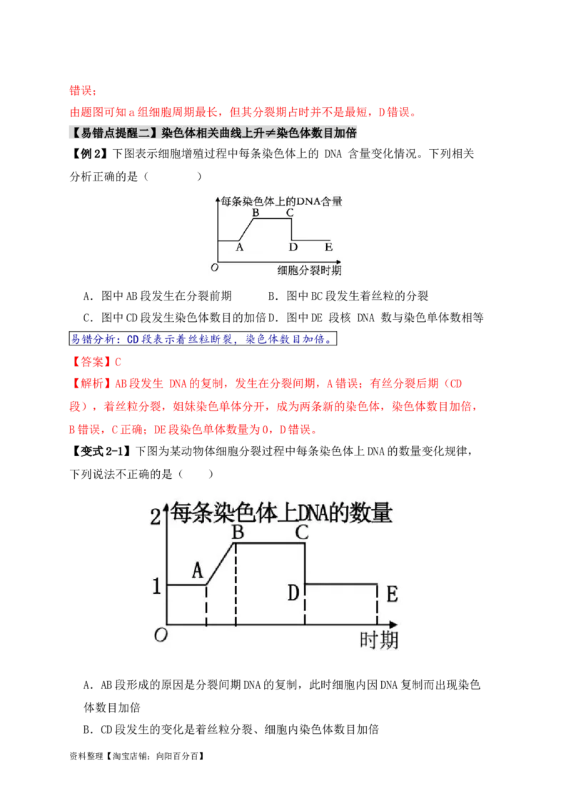 易错点06细胞增殖的&ldquo;四个&rdquo;陷阱（解析版）_新高考复习资料_2024年新高考复习资料_❤专项复习资料_完备战2024年高考生物考试易错题（新高考专用）_教师版（含答案解析）