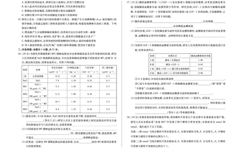 合肥市第六中学等学校2026届高三4月16&mdash;17日联考生物_2024-2026高三（6-6月题库）_2026年04月高三试卷_260420安徽省合肥市第六中学等学校2026届高三4月16&mdash;17日联考（全科）