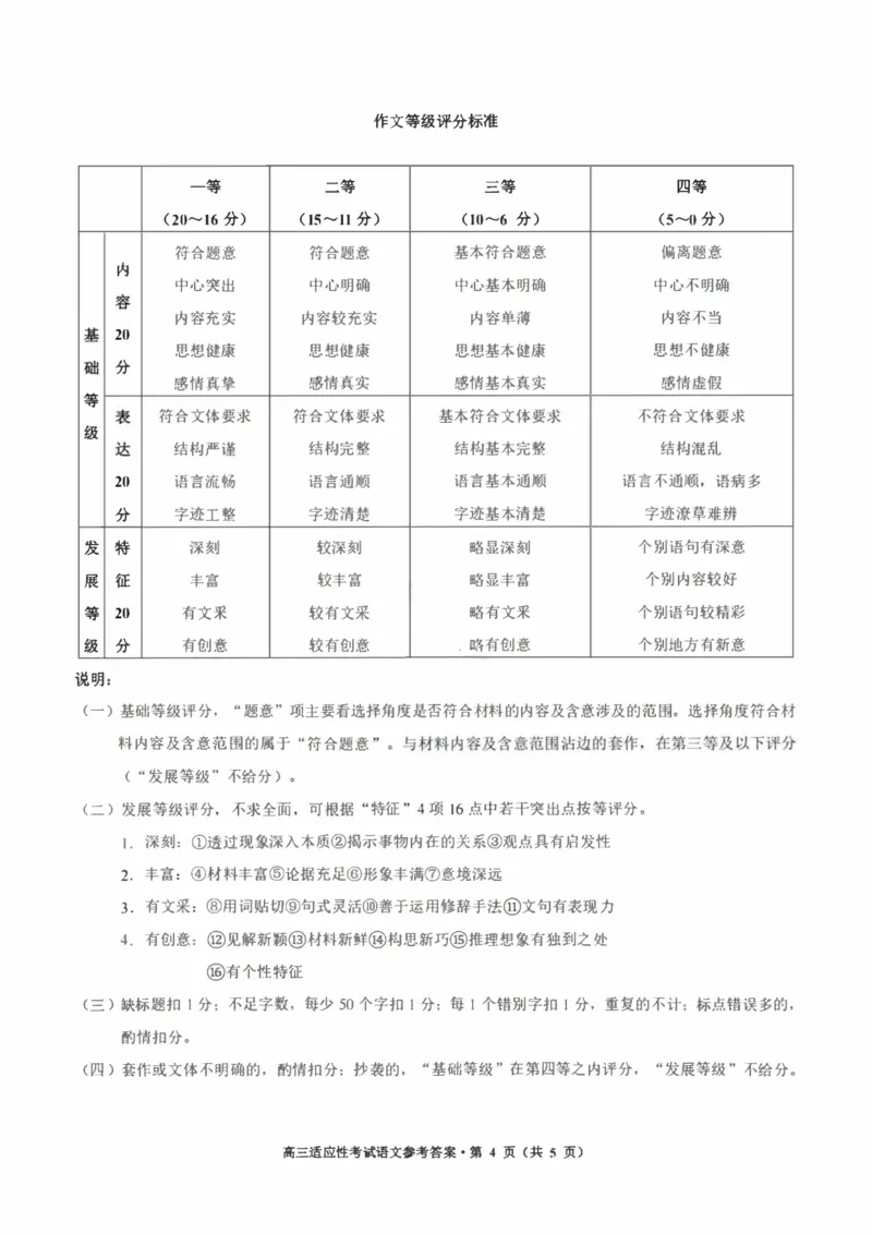 语文答案-2026年贵州省普通高中学业水平选择性考试科目适应性测试_2024-2026高三（6-6月题库）_2026年04月高三试卷_2604032026年贵州省高中学业水平选择性考试适应性测试（全科）